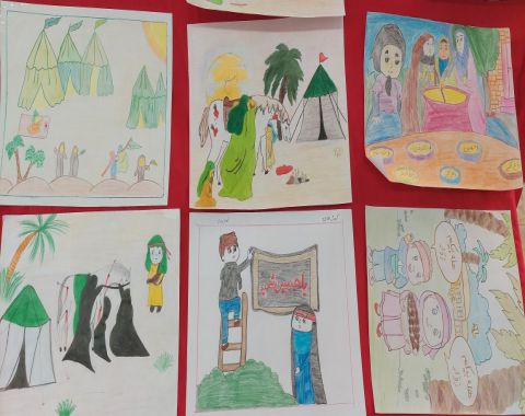 برپایی نمایشگاه نقاشی کودک ومحرم